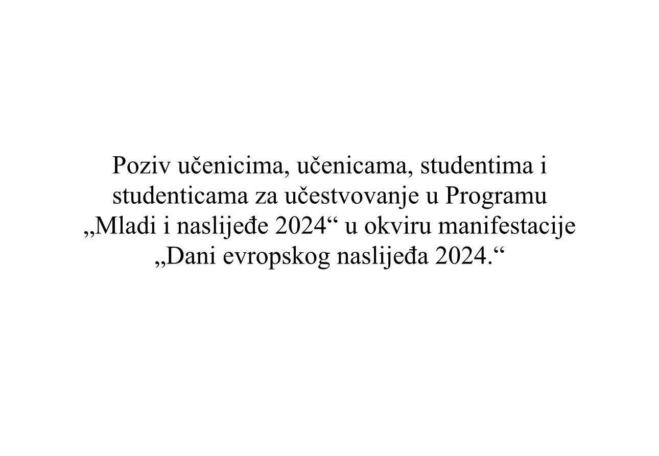 Poziv Učenicima, Učenicama, Studentima I Studenticama Za Učestvovanje U ...