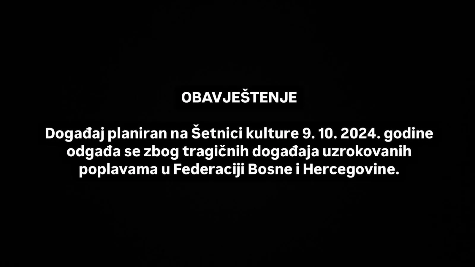 OBAVJEŠTENJE